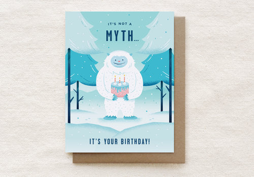 Yeti Birthday Card