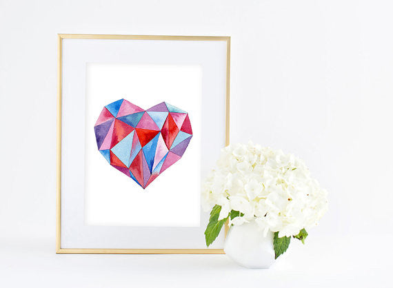 Inspiration Art Print - Geometric Heart