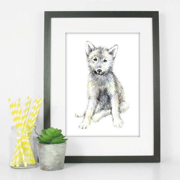 Baby Wolf Pup Art Print
