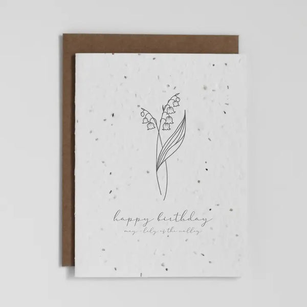 Plantable Card - May Birth Flower (Lily of the Valley)