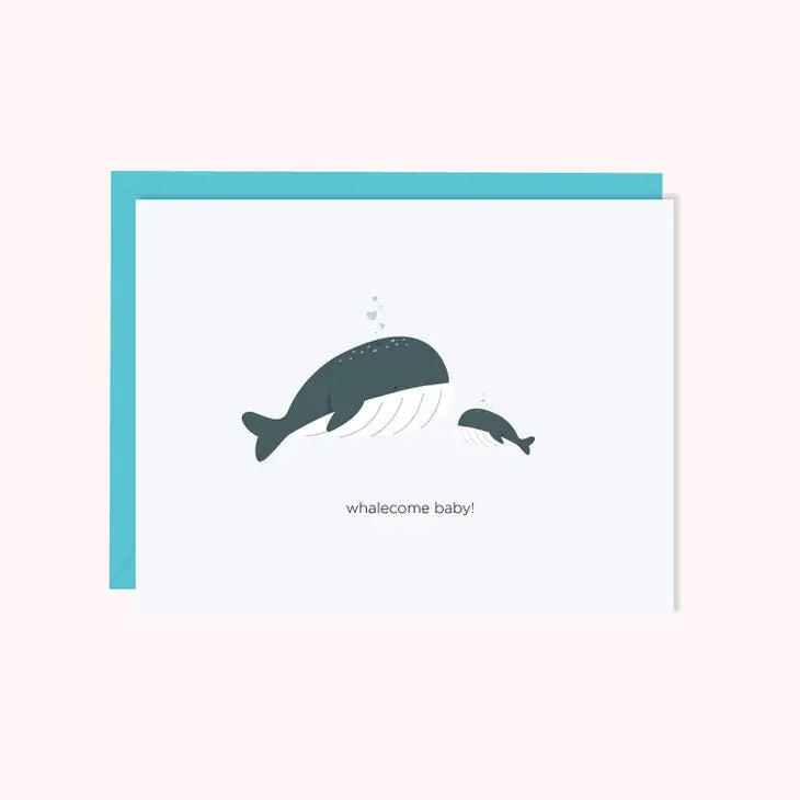 Whalecome Baby Card