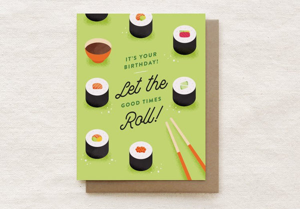 Sushi Birthday Card