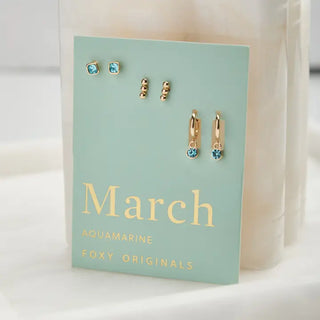 March Birthstone Earrings