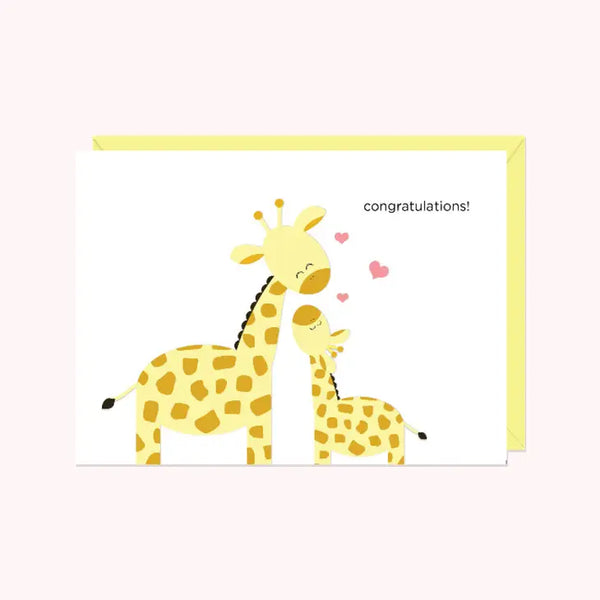 Giraffes Congratulations Cards