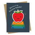 Teacher Apple Sticker Teacher Appreciation Card