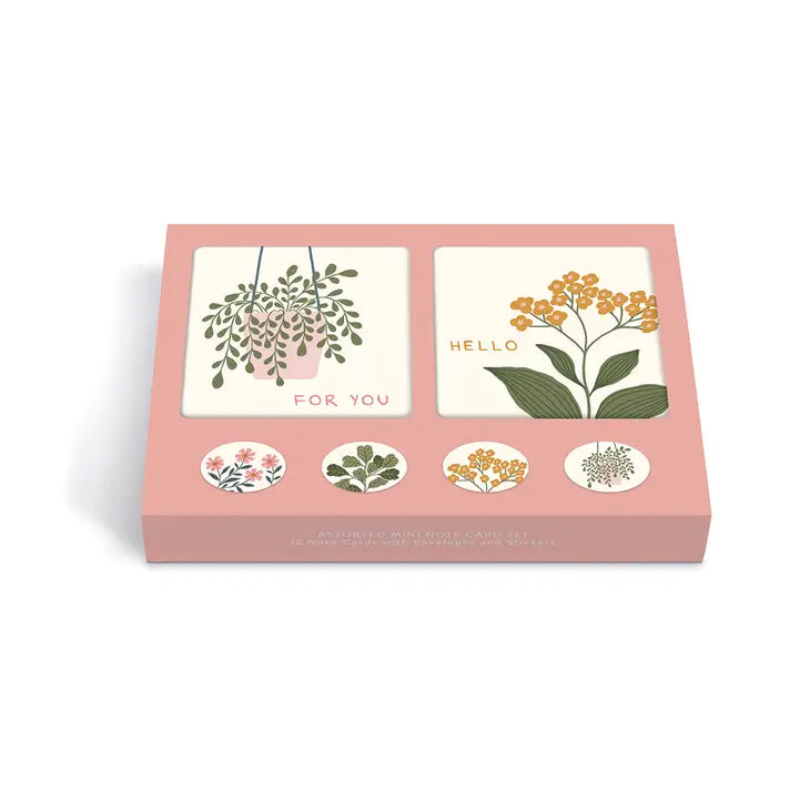 Mini Notecard Set Floral Notes