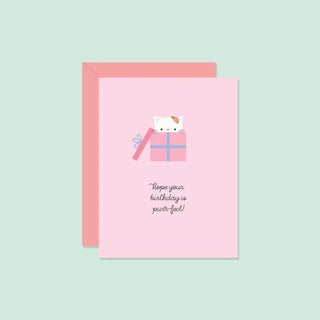 Purr-Fect Birthday Greeting Card