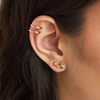 Star Earrings - Mix and Match - Ear Cuff & Stud Set