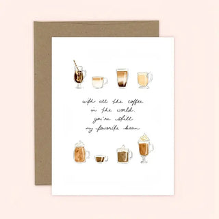 You're My Favorite Coffee Bean Card