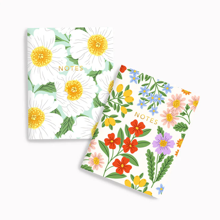 Loveliest Floral & Mint Peonies Pocket Notebook Set