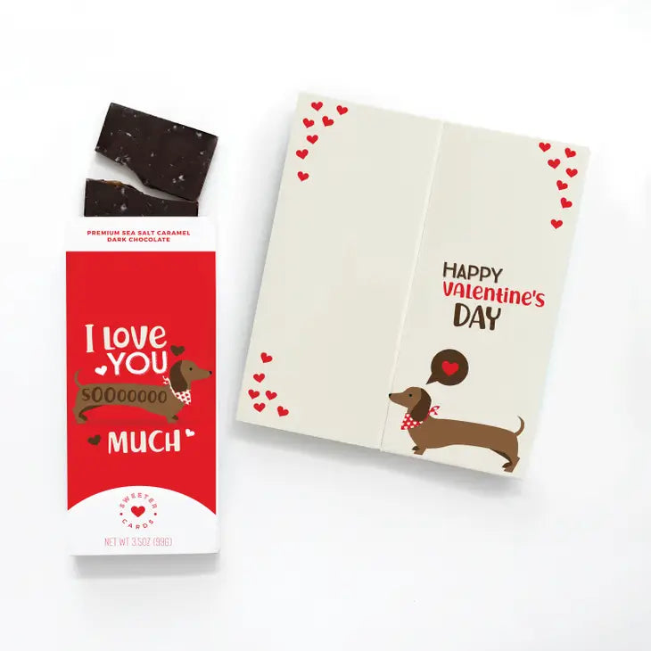Valentines I Love You So Much Sea Salt Caramel Dark Chocolate Card