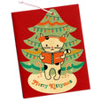 Kitty Carols Wood Ornament Holiday Card