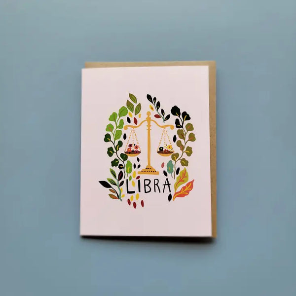 Libra Zodiac Greeting Card