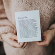 Letter To Daughter Greeting Card