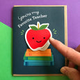 Teacher Apple Sticker Teacher Appreciation Card