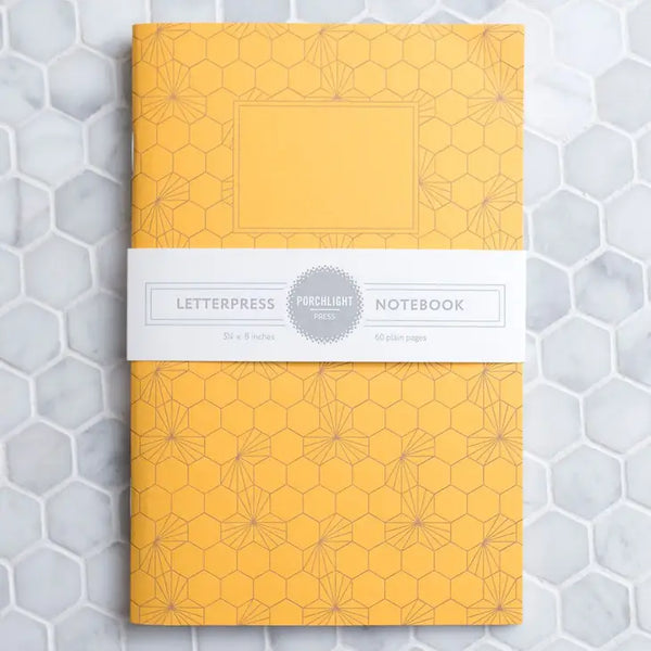 Honeycomb Gold Foil Large Notebook