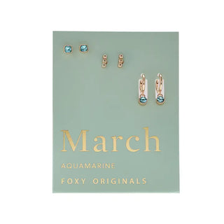 March Birthstone Earrings