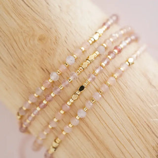 Rose Quartz (Love) - Healing Gemstone Stacking Bracelet