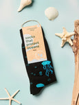 Socks That Protect Oceans (Black Jellyfish)