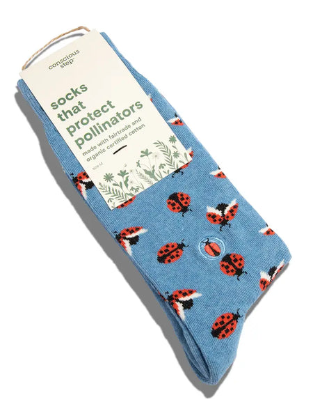 Socks That Protect Pollinators (Blue Ladybugs)