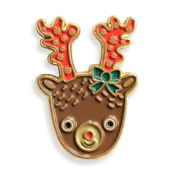 Holiday Reindeer Enamel Pin