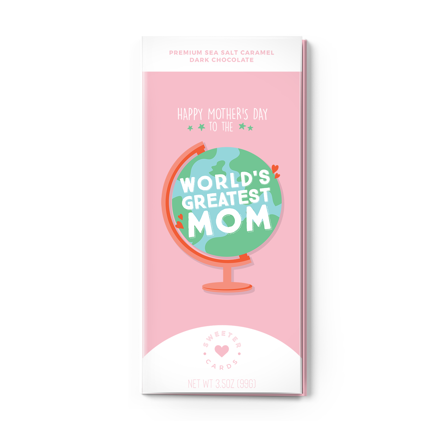Happy Mother's Day to the World's Greatest Mom Sea Salt Caramel Dark Chocolate Card