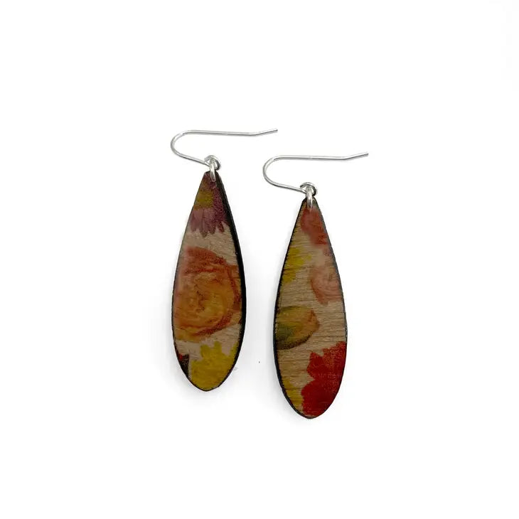 Wood Drip Wallpaper Earrings Black Drop Designs Vancouver BC