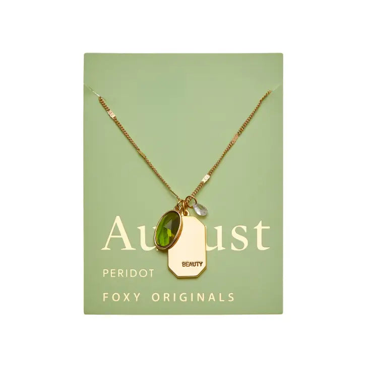 Necklace with sales august birthstone