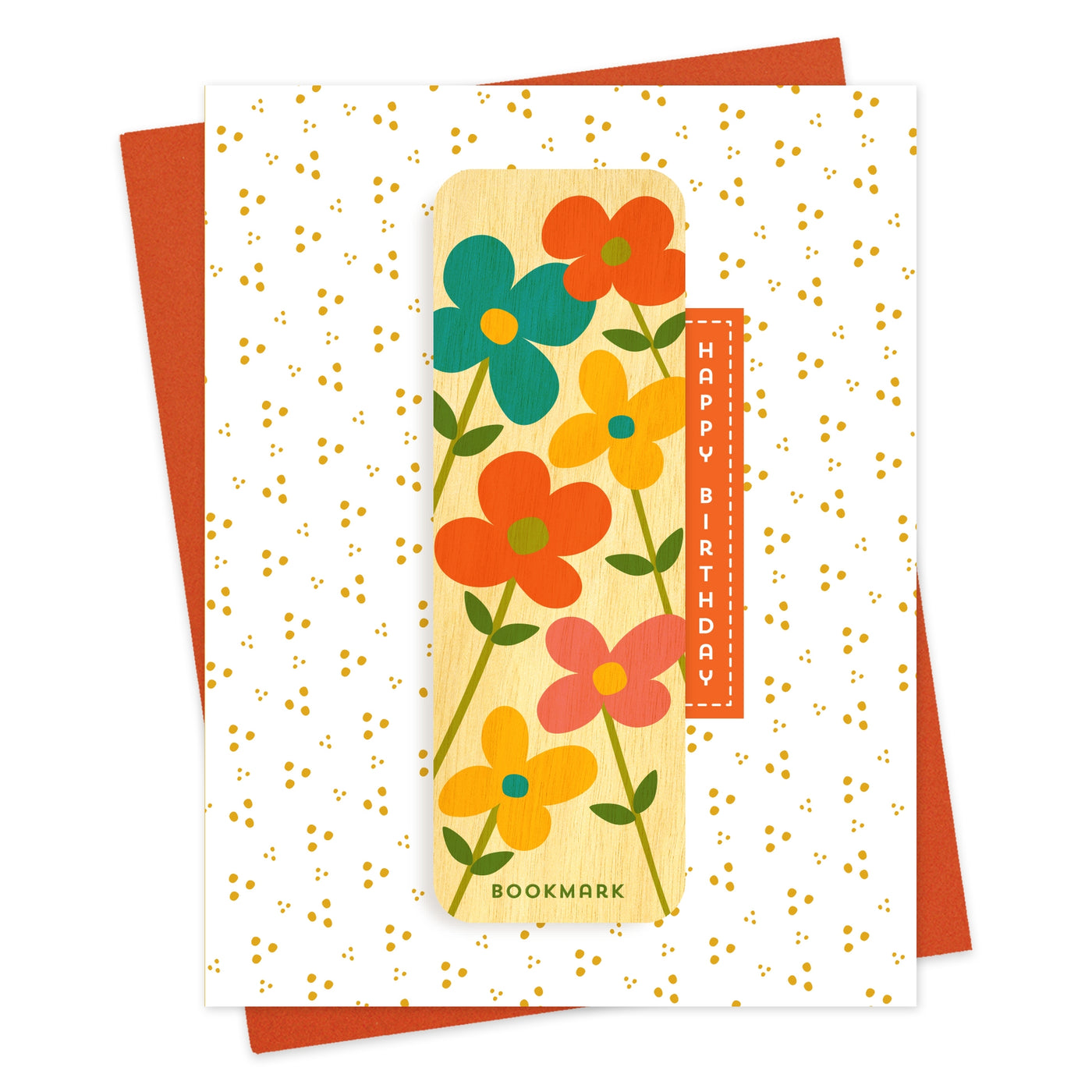 Birthday Flowers Bookmark Birthday Card