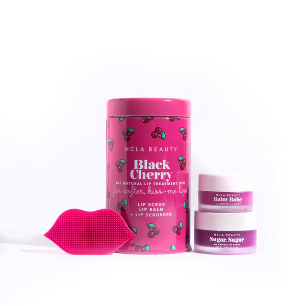 Black Cherry Lip Care Set & Lip Scrubber