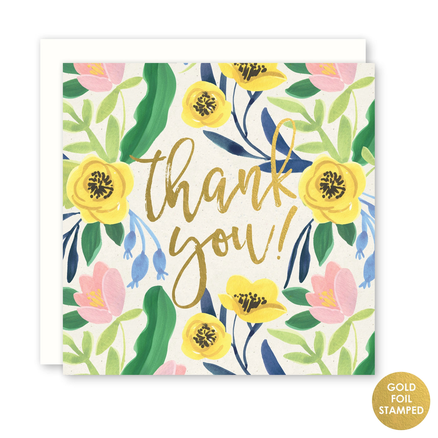 Thank You - Florals & Gold Foil