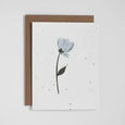 Plantable Greeting Card - Single Blue Flower