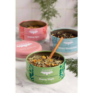 Holiday Trio Tin & Spoon - Organic Black, Green, Herbal Tea