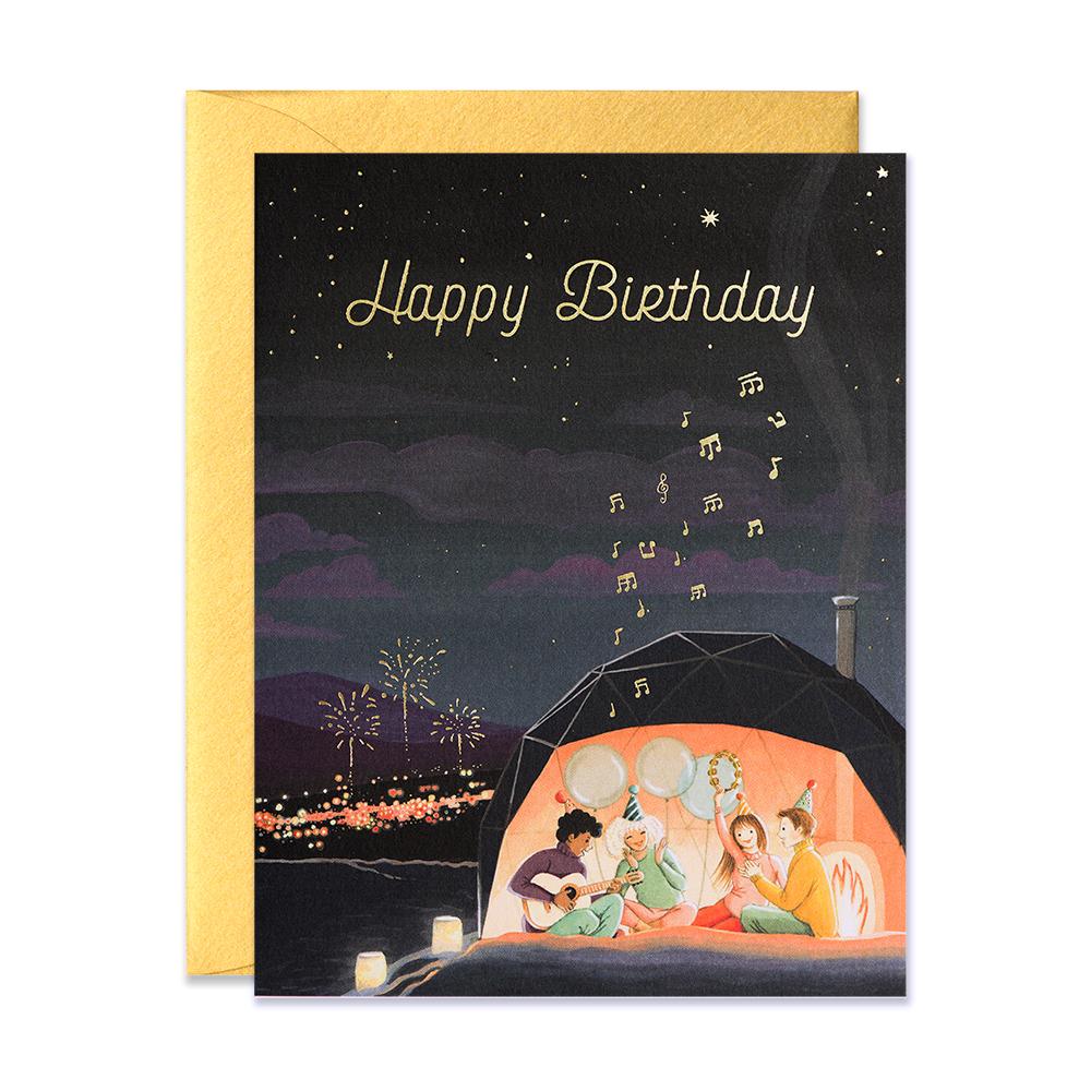 Aurora Dome Birthday Card