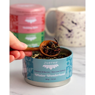 Holiday Trio Tin & Spoon - Organic Black, Green, Herbal Tea