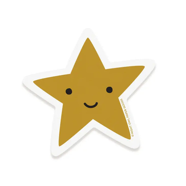 Gold Star Vinyl Sticker
