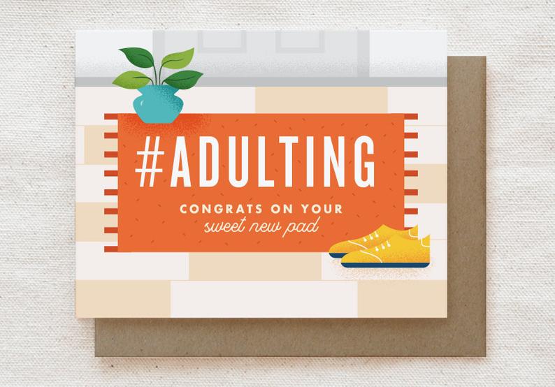 #Adulting - Congrats New Home Card