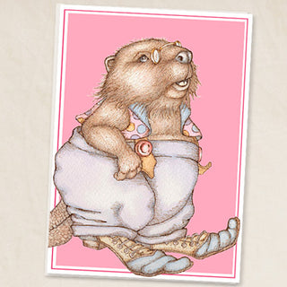Beaver Moderne Greeting Card