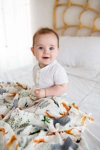 Safari Jungle Muslin Swaddle