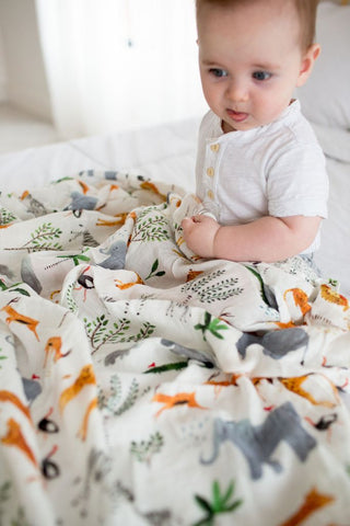 Safari Jungle Muslin Swaddle