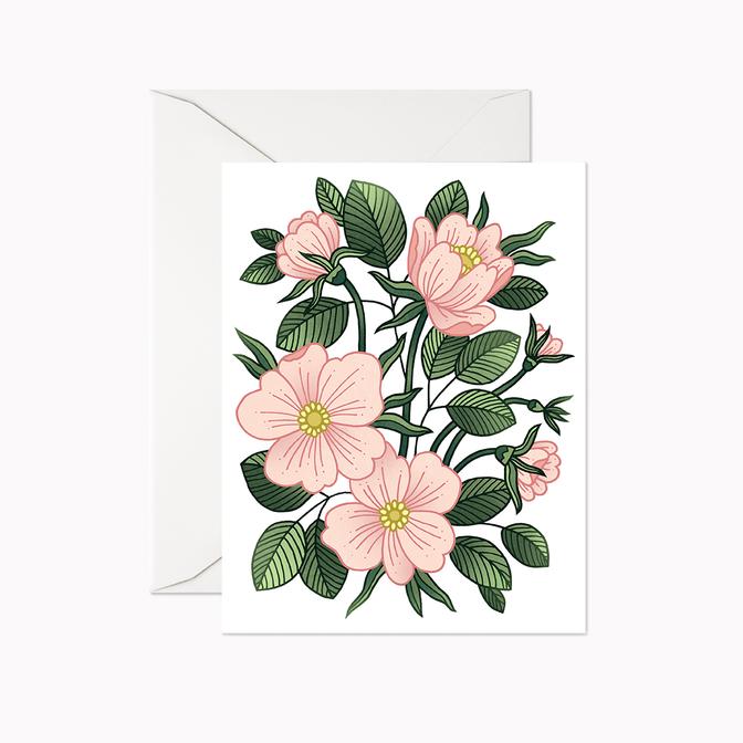 Wild Rose Garden Blank Card