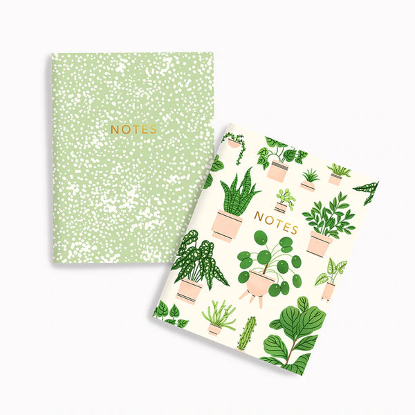 Sage Safari & Houseplants Pocket Notebook Set