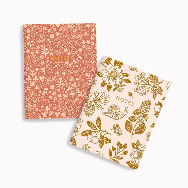 Pink Meadow & Golden Woods Pocket Notebook Set