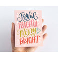 Joyful, Peaceful, Merry & Bright - Holiday Card