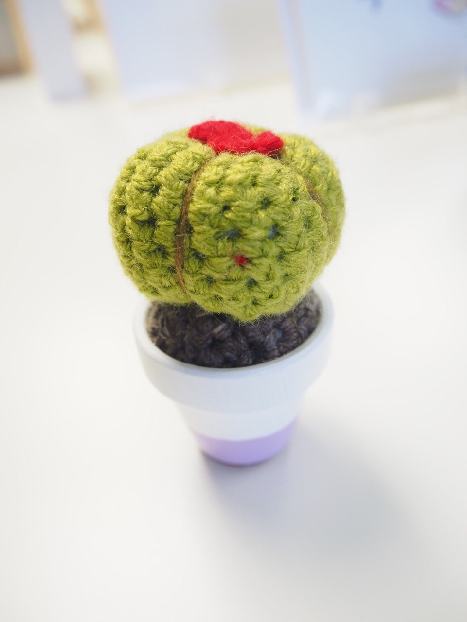 Crochet Potted Cactus - Barrel