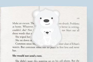 Polar Bear with Baby Magnetic Bookmark