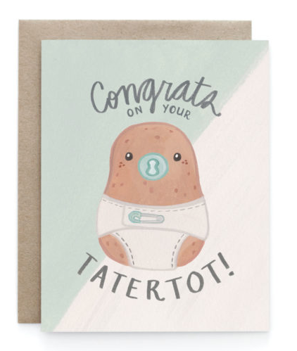 Tatertot Baby Card