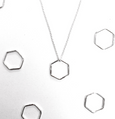 Simple Shapes Necklace - Hexagon