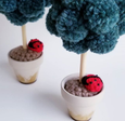 Crochet Pom Pom Trees
