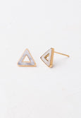 Gina Mother of Pearl & Gold Triangle Studs